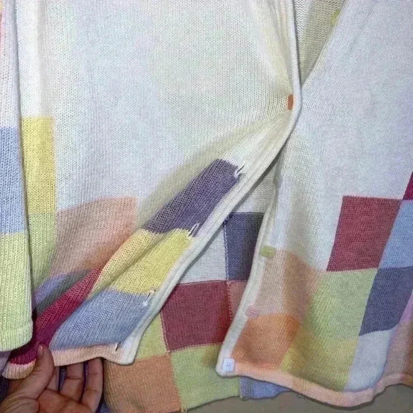 VINTAGE SQUARE COLORFUL CARDIGAN - Picture 7 of 12